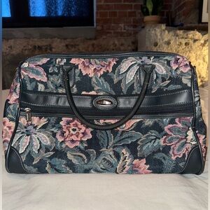 Jaguar vintage floral tapestry bag